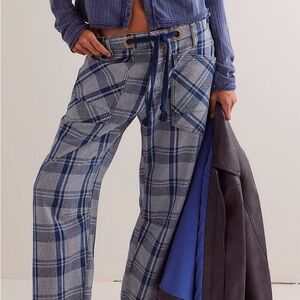 Plaid Women's Pull on moxie barrel jeans